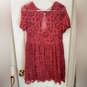 Womens Mini Lace Dress - Large